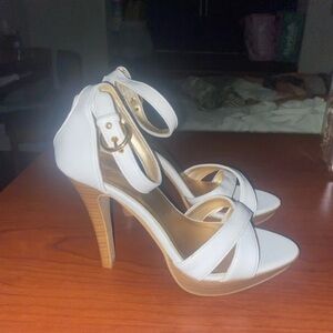 Charlotte Russe White Strappy Heels